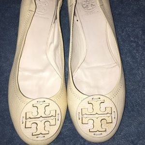 Tory Burch "Minnie" cream colored
